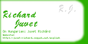 richard juvet business card